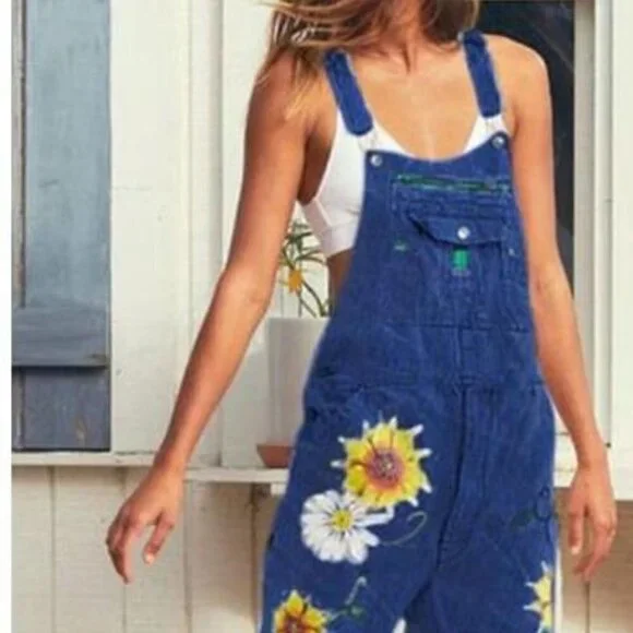 LADIES SUNFLOWER OVER ALLS BRAND NEW COTTON/POLYESTER VERY SOFT AND COMFY MA - Picture 1 of 14